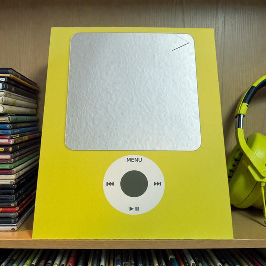 YELLOW Giant iPod Nano Mirror Retro Metal Plaque