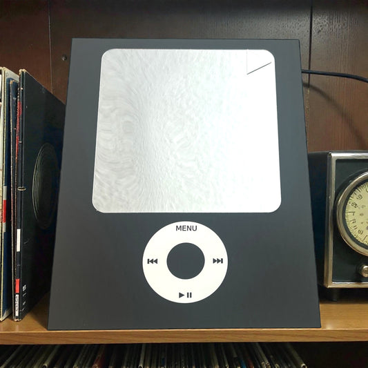 BLACK Giant iPod Nano Mirror Retro Metal Plaque
