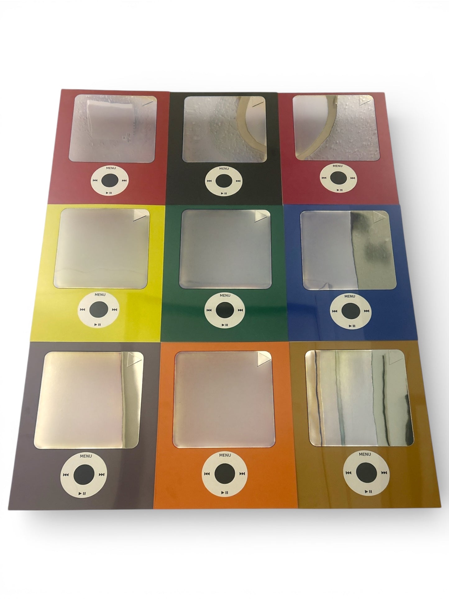 9 Piece iPod Nano Inspired Mirror Metal Wall Set