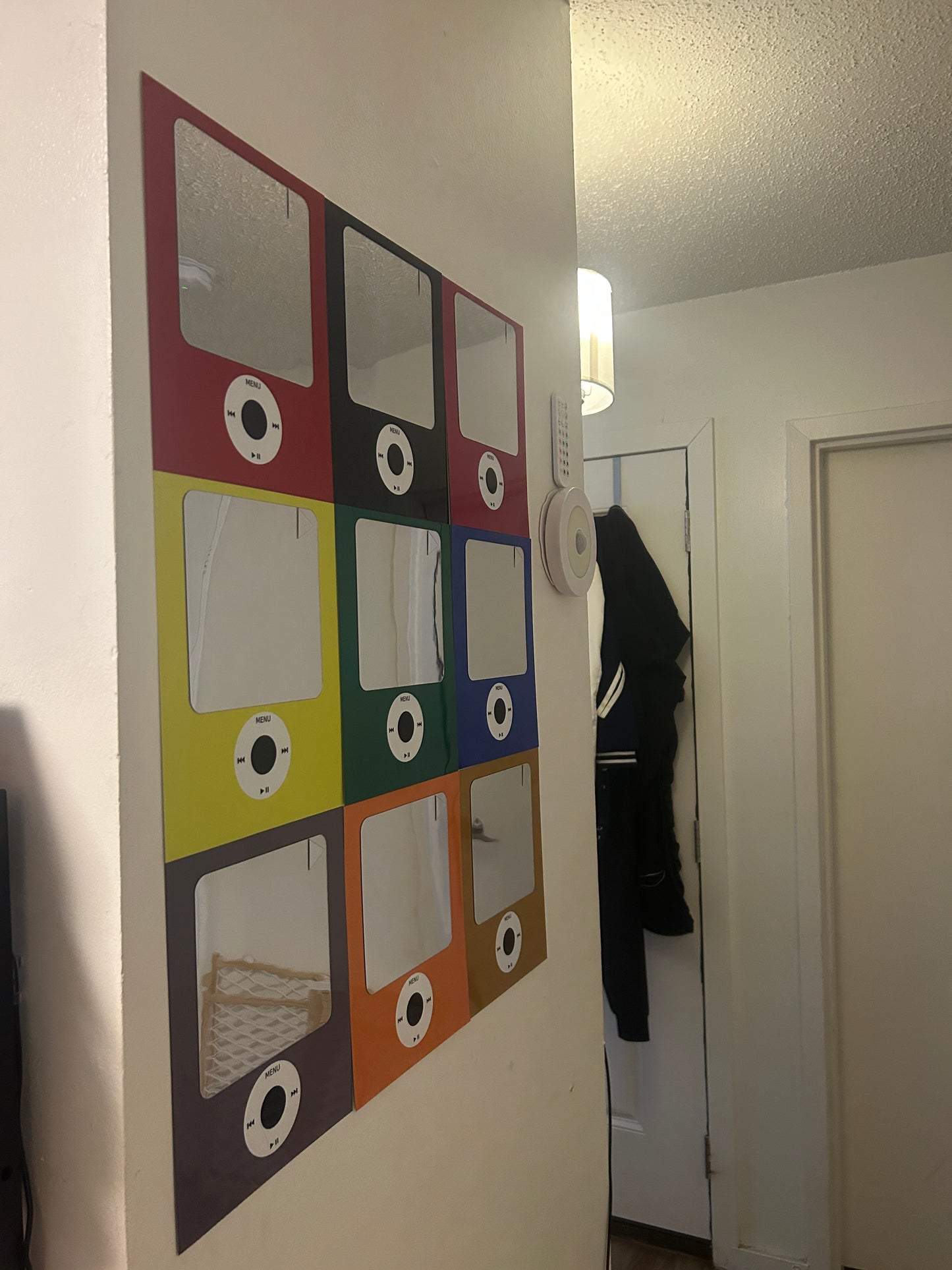 9 Piece iPod Nano Inspired Mirror Metal Wall Set