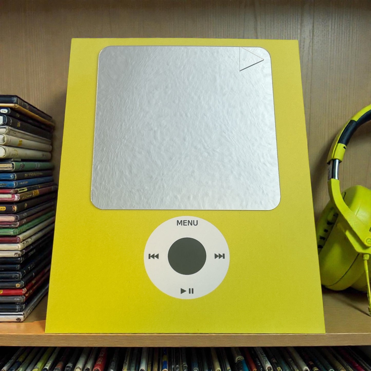 YELLOW Giant iPod Nano Mirror Retro Metal Plaque