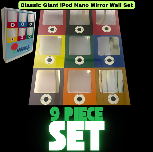9 Piece iPod Nano Inspired Mirror Metal Wall Set