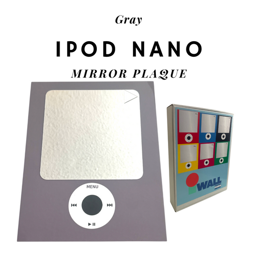 GRAY Giant iPod Nano Mirror Retro Metal Plaque
