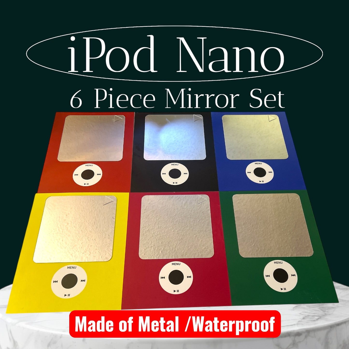 iPod Nano Inspired 6 Piece Mirror Wall Set