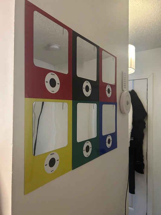 iPod Nano Inspired 6 Piece Mirror Wall Set