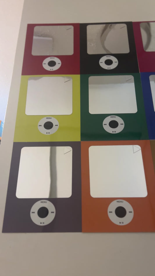 9 Piece iPod Nano Inspired Mirror Metal Wall Set